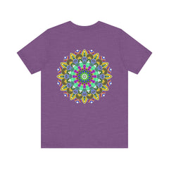 Colorful and intricate mandala design tee representing spiritual peace and harmony
