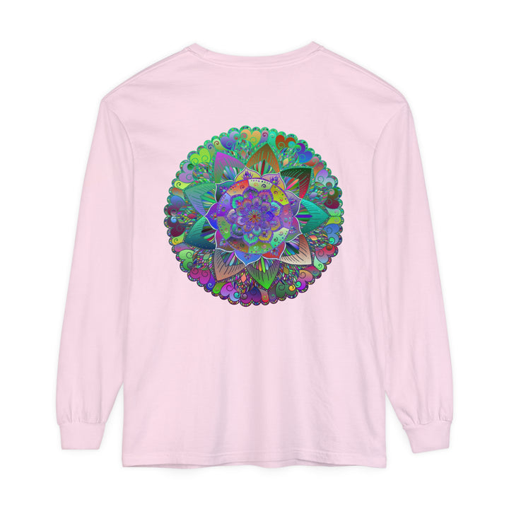 Colorful and intricate mandala design long sleeve t-shirt for both men and women