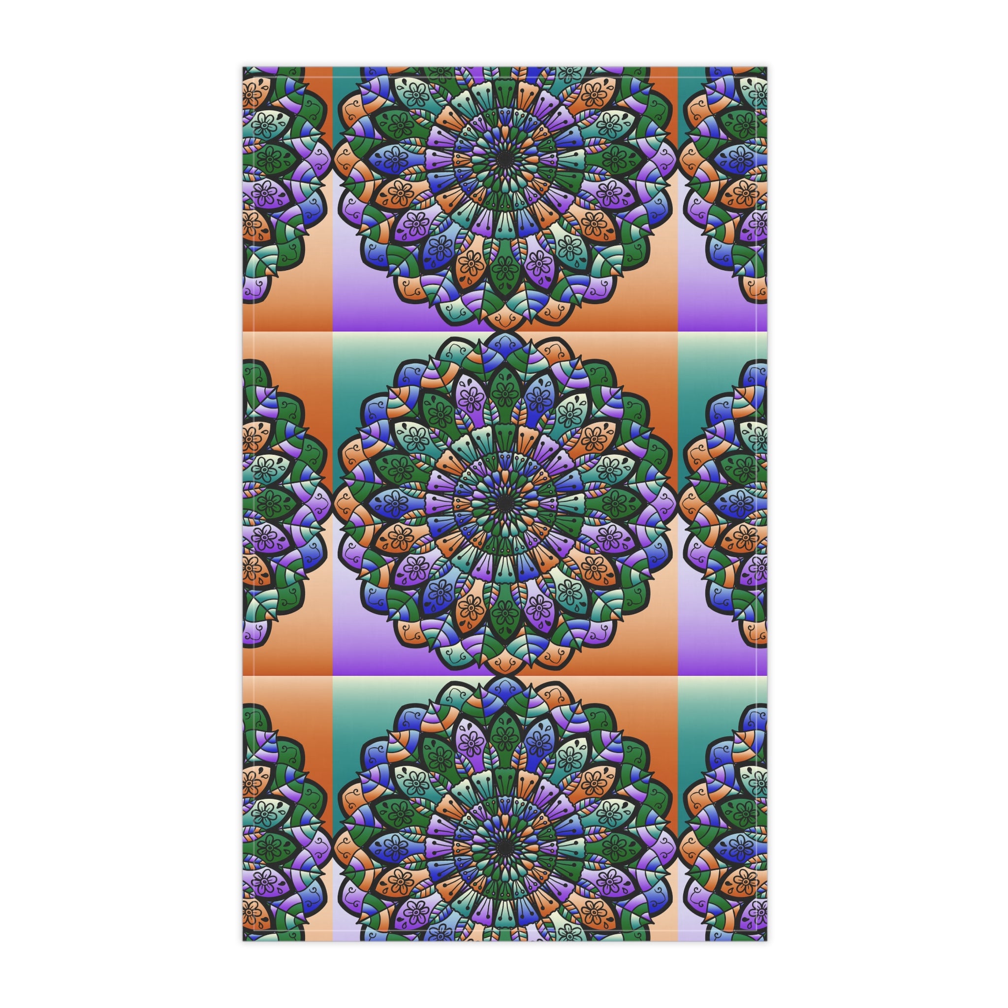 Colorful Mandala Pattern Tea Towels - Vibrant Kitchen Accessories for Home Decor