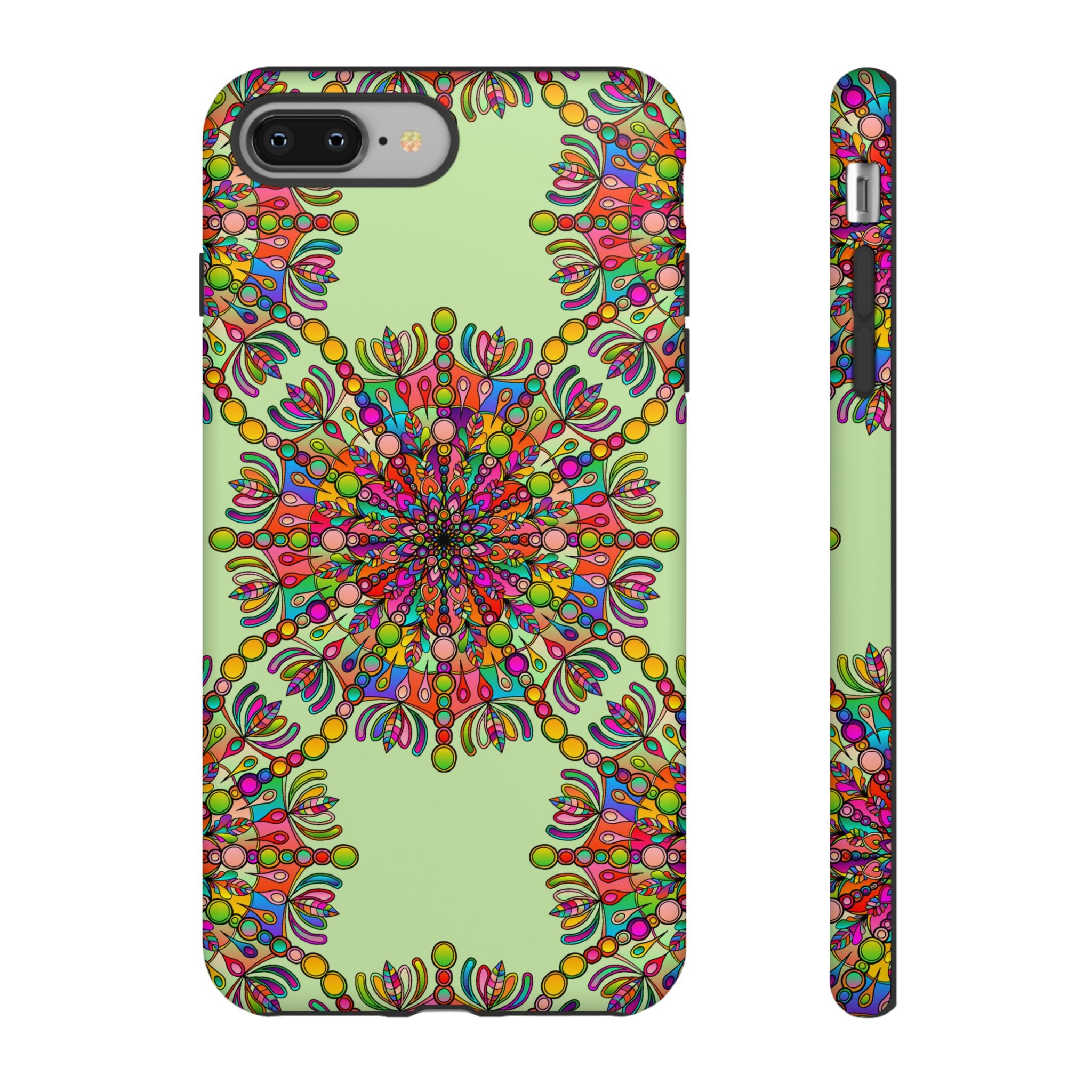 Custodia Vibrant Mandala per iPhone e Google Pixel | Custodie resistenti