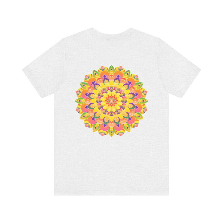 Colorful and vibrant mandala tee representing peace and serenity