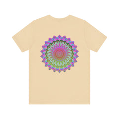Vibrant Mandala Tee featuring intricate spiritual design promoting peace and harmony, perfect for yoga and meditation attire