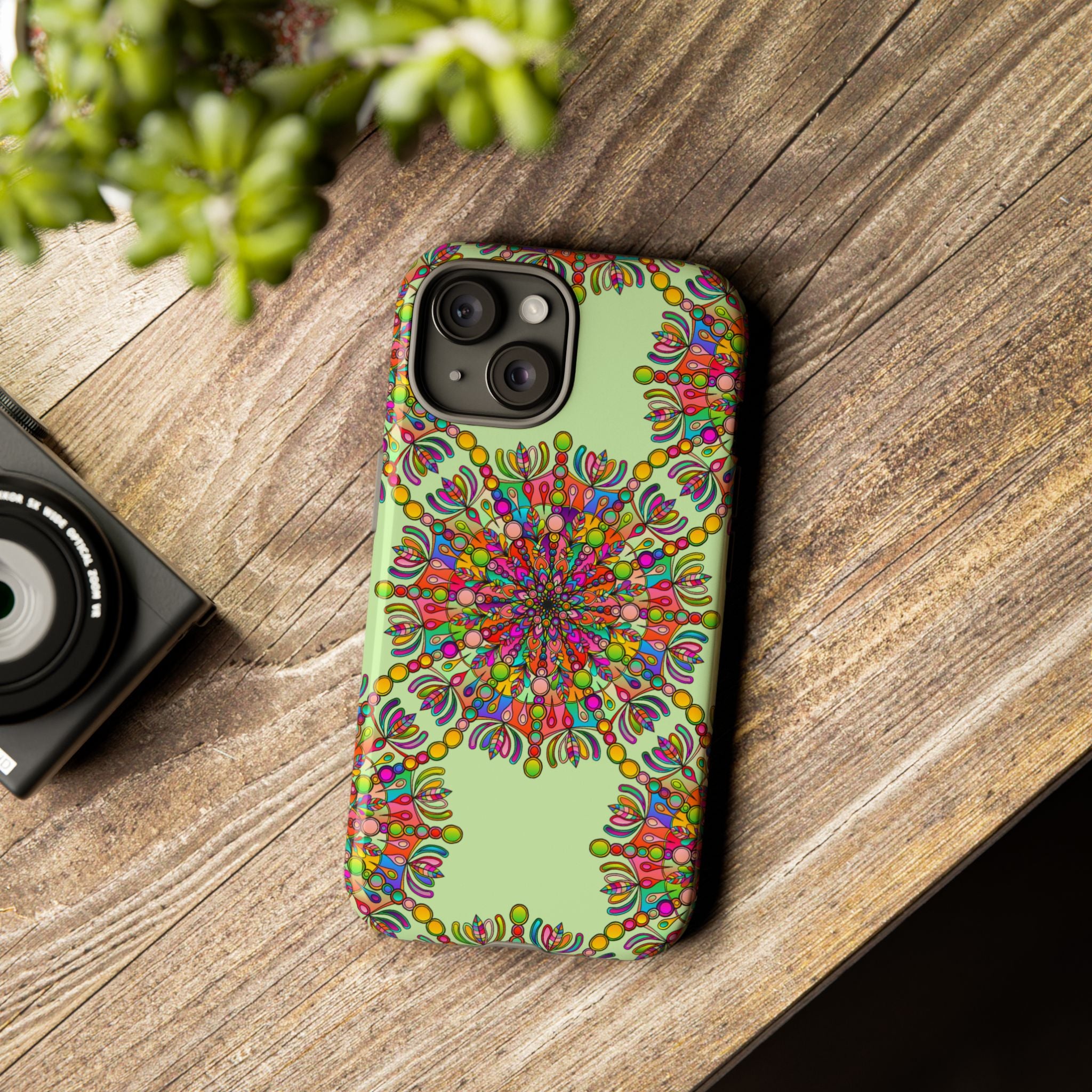 Custodia Vibrant Mandala per iPhone e Google Pixel | Custodie resistenti