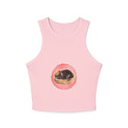 Adorable black cat racerback tank top, perfect for lounging or sleeping