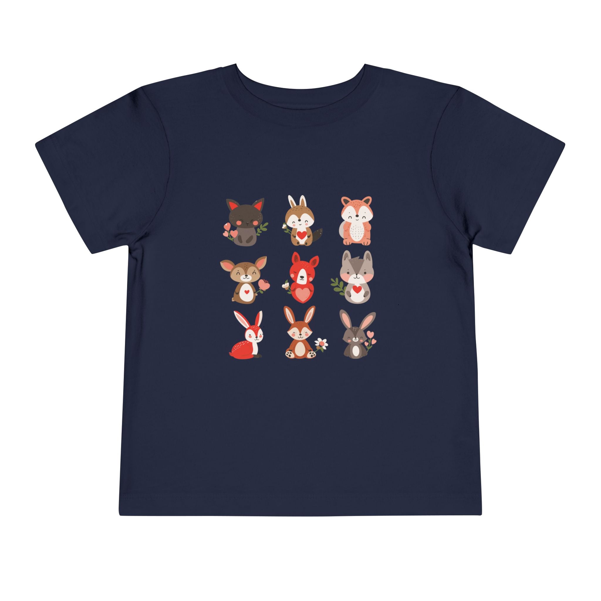 Animal Love Kleinkind T-Shirt, süße Cartoon Tiere T-Shirt für Kinder 