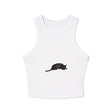 Black Cat Sleep Racerback Tank Top featuring a cute feline design