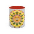  Unique coffee mug with eye-catching floral mandala pattern 