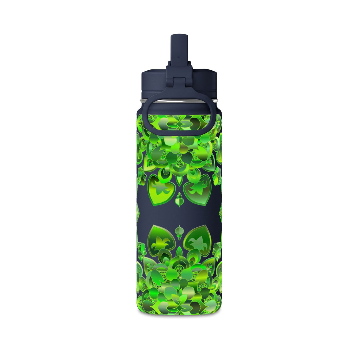 20oz Mini Water Bottle — Green Clover Kaleidoscope St. Patrick’s Day Bottle
