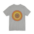 Vibrant Mandala Tee featuring a colorful, intricate design symbolizing peace and harmony, perfect for adding a pop of positivity to your wardrobe