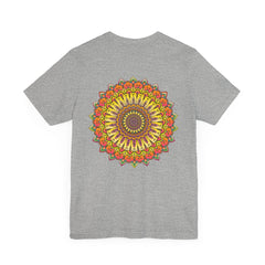 Vibrant Mandala Tee featuring a colorful, intricate design symbolizing peace and harmony, perfect for adding a pop of positivity to your wardrobe