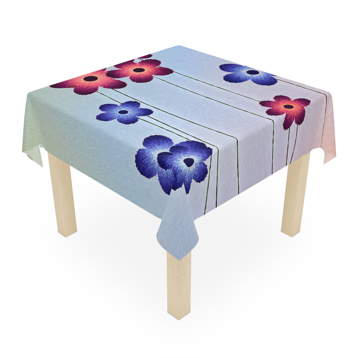 Bunte Tischdecke mit Wildblumenmuster
