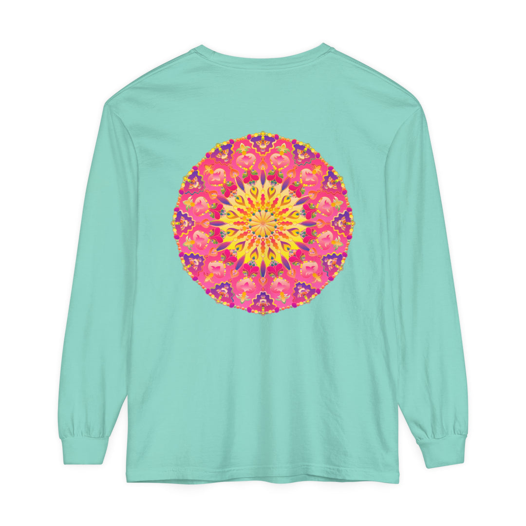 Colorful and intricate mandala design long sleeve t-shirt for all genders