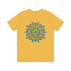 A colorful and intricate mandala design adorns this Vibrant Mandala Tee, symbolizing spiritual peace and harmony for the wearer