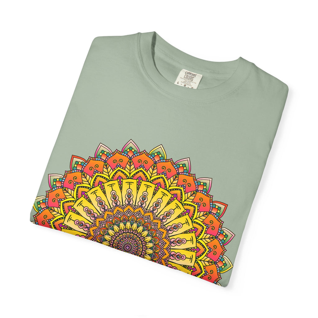 Sunburst Mandala T-Shirt — Vibrant Floral Boho Graphic Tee