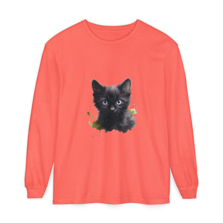Mystische schwarze Katze – Langarm-T-Shirt