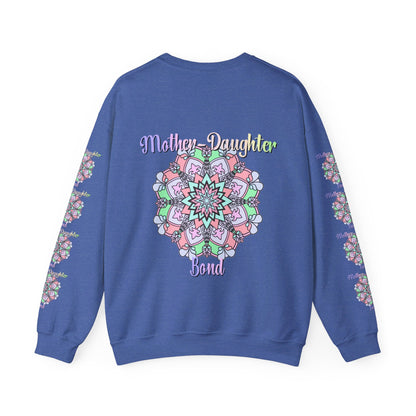 Unisex heavy blend crewneck sweatshirt featuring 'Mother-Daughter Bond' design - perfect birthday gift for mom