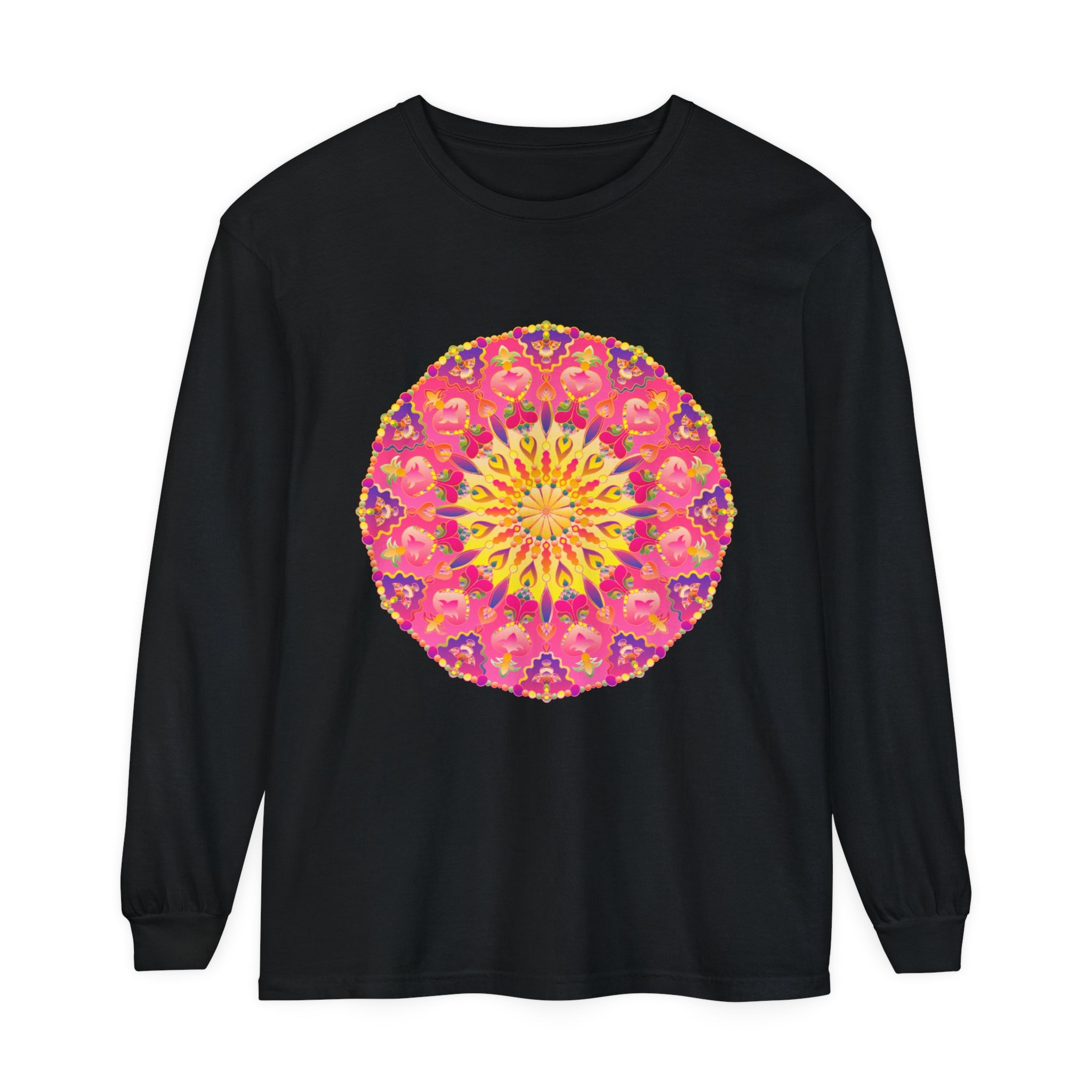 Colorful and intricate mandala design long sleeve shirt for everyone