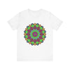 Vibrant Mandala Tee - Cosmic & Interconnected, a colorful and intricate design representing the interconnectedness of the universe, perfect for adding a touch of cosmic energy to your wardrobe