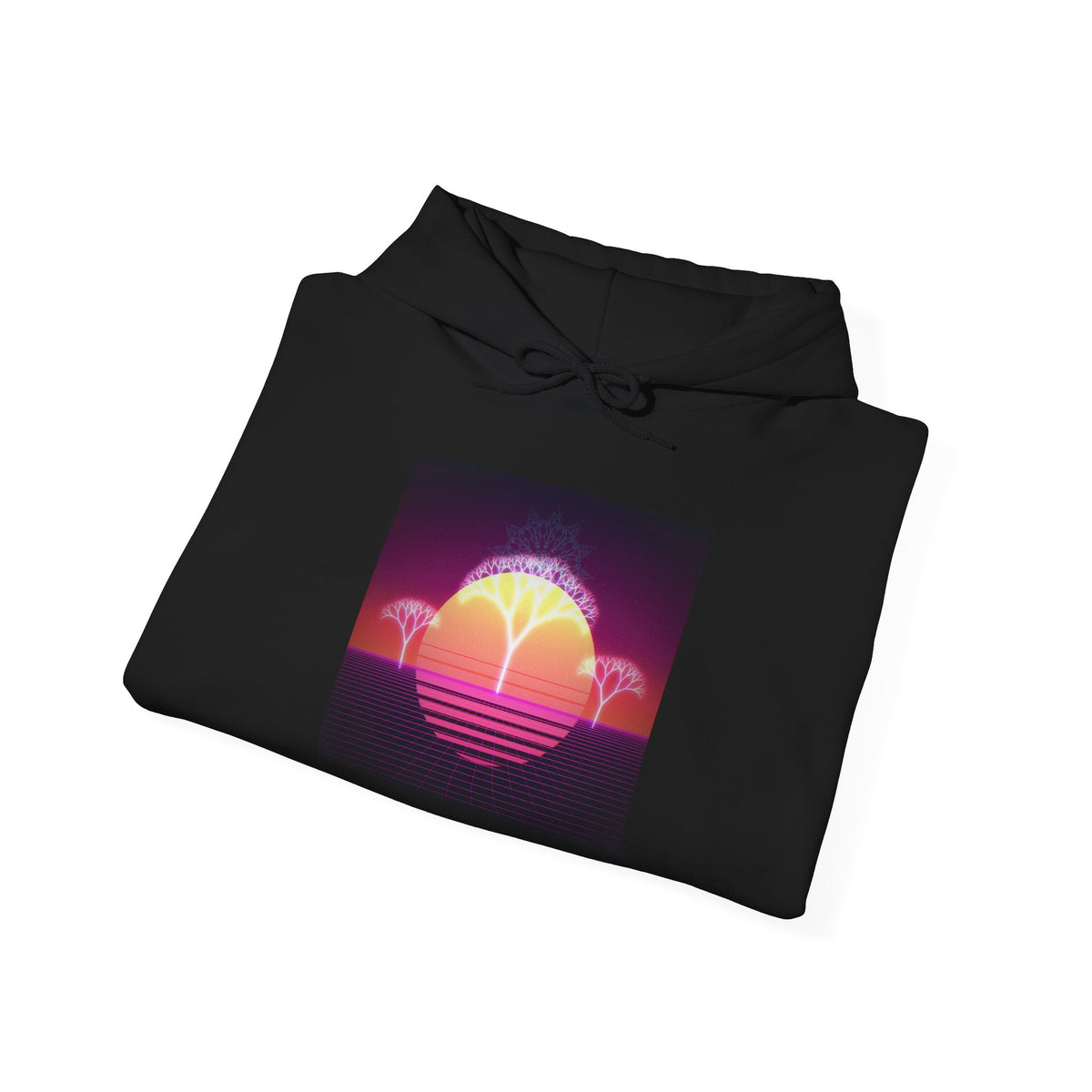 Felpa con cappuccio Retro Sunset Tree of Life