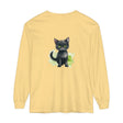 Black Cat Watercolor printed on a comfortable, high-quality long sleeve t-shirt