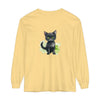 Black Cat Watercolor printed on a comfortable, high-quality long sleeve t-shirt