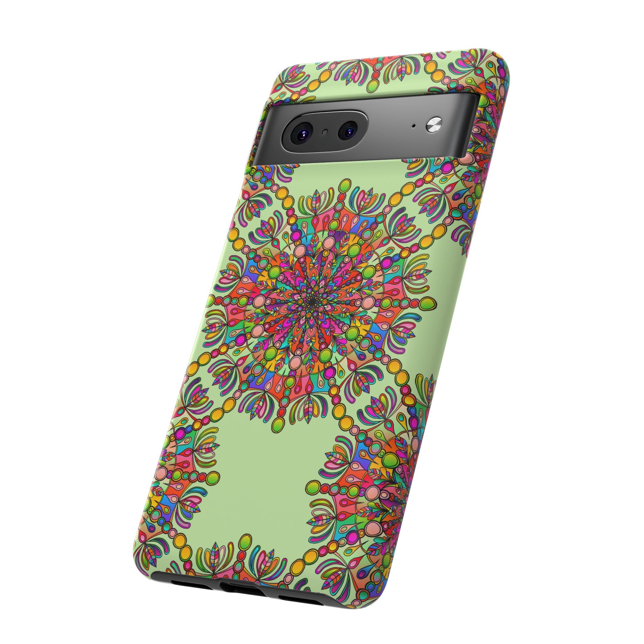 Custodia Vibrant Mandala per iPhone e Google Pixel | Custodie resistenti