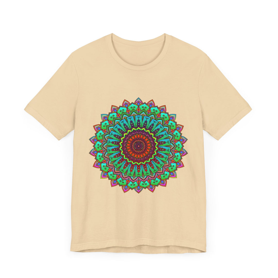 Vibrant Mandala Tee with Colorful Spiritual Art - A beautiful, intricate design inspired by traditional spiritual symbols and rich, vibrant colors