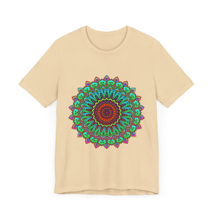 Vibrant Mandala Tee with Colorful Spiritual Art - A beautiful, intricate design inspired by traditional spiritual symbols and rich, vibrant colors