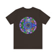 Colorful and intricate mandala design T-shirt promoting spiritual peace and tranquility
