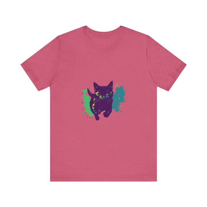 Black Cat Mystery - Colorful Splash T-Shirt with vibrant and eye-catching design