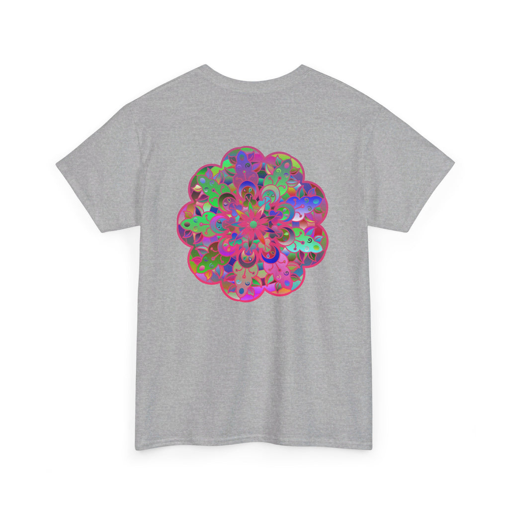 Relaxing and Stylish Unisex Yoga Tee with Mandala Art