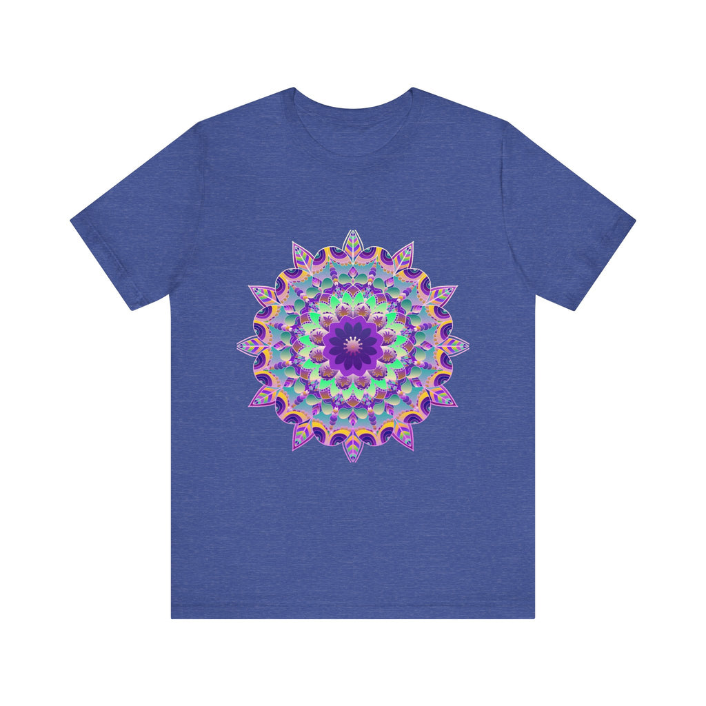 Vibrant and intricate Psychedelic Purple Mandala T-Shirt with mesmerizing design