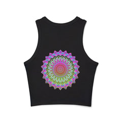 Colorful and intricate mandala design women's tank top perfect for yoga and active wear