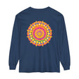 Colorful Mandala Long Sleeve T-Shirt featuring vibrant psychedelic art design