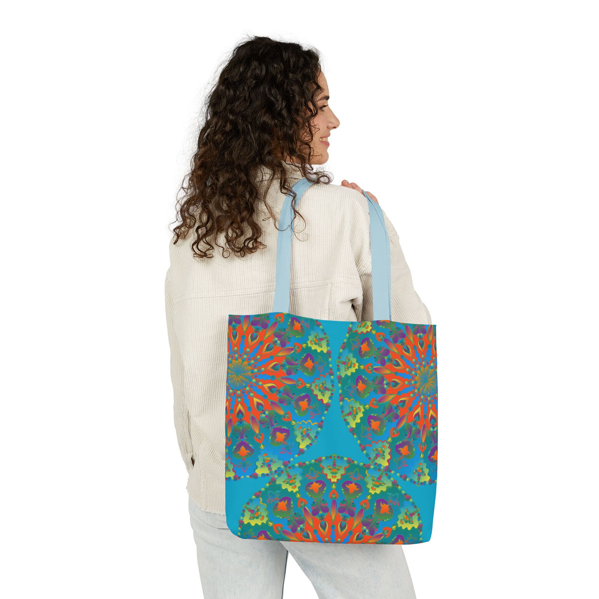 Canvas Tote Bag in Bright Tropical Colors for Summer Fun