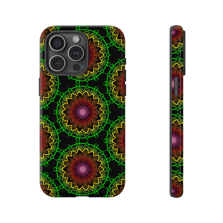 Artistic Mandala Phone Case with Bold Patterns and Modern Flair