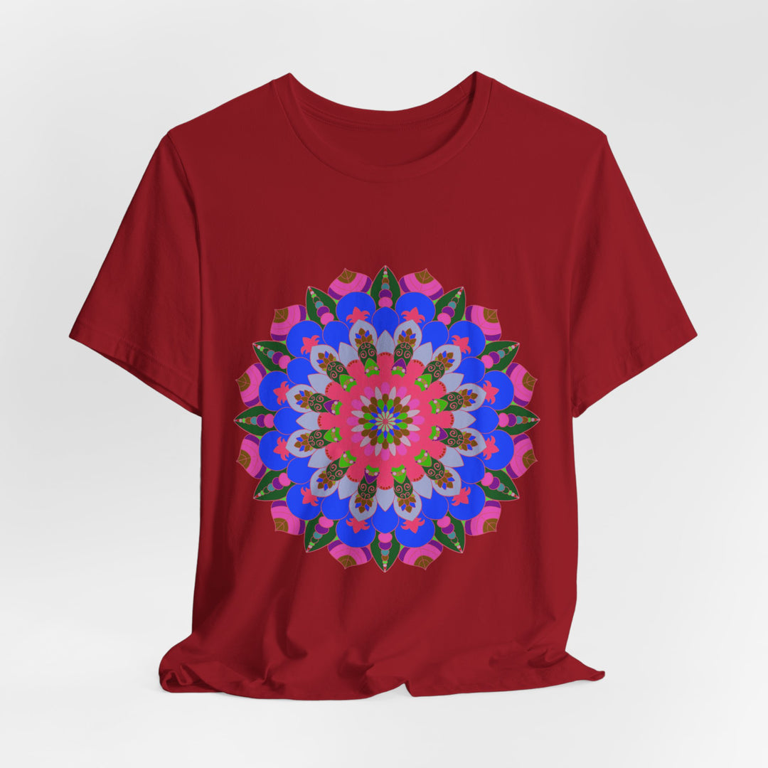 Vibrant and eye-catching Colorful Mandala Geometric T-Shirt with intricate design