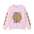 Black unisex crewneck sweatshirt with 1 Year Down, Forever to Go design