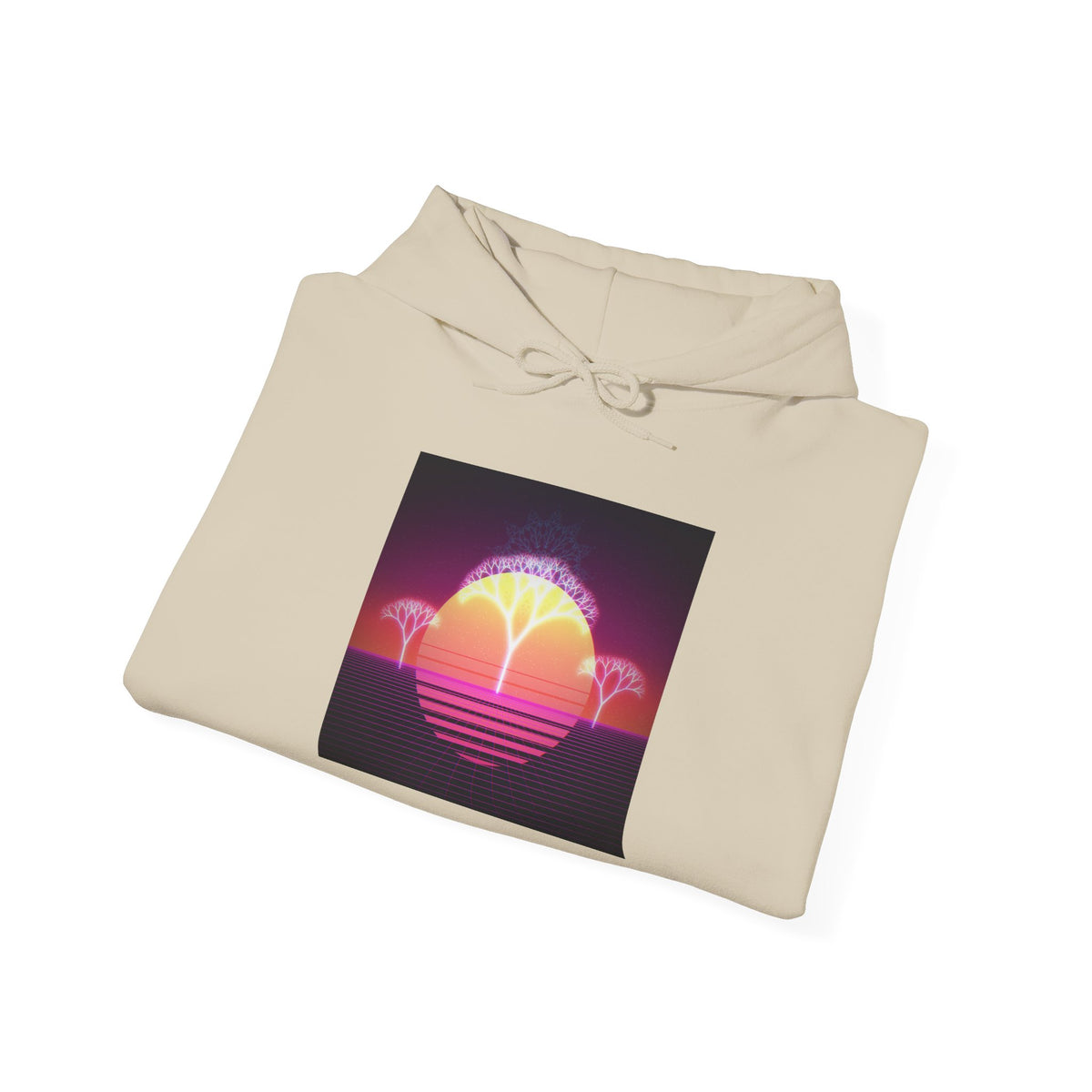 Felpa con cappuccio Retro Sunset Tree of Life