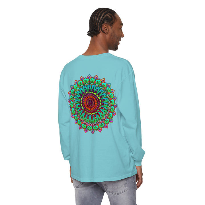 Vibrant Mandala Long Sleeve T-Shirt - Spiritual Art 53