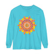 Colorful and intricate mandala design long sleeve t-shirt for all genders