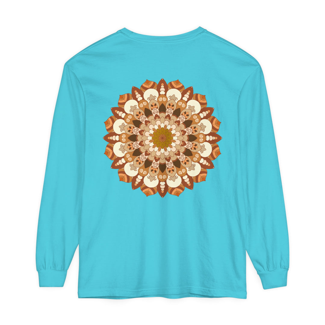 Long sleeve t-shirt with intricate mandala design for all genders