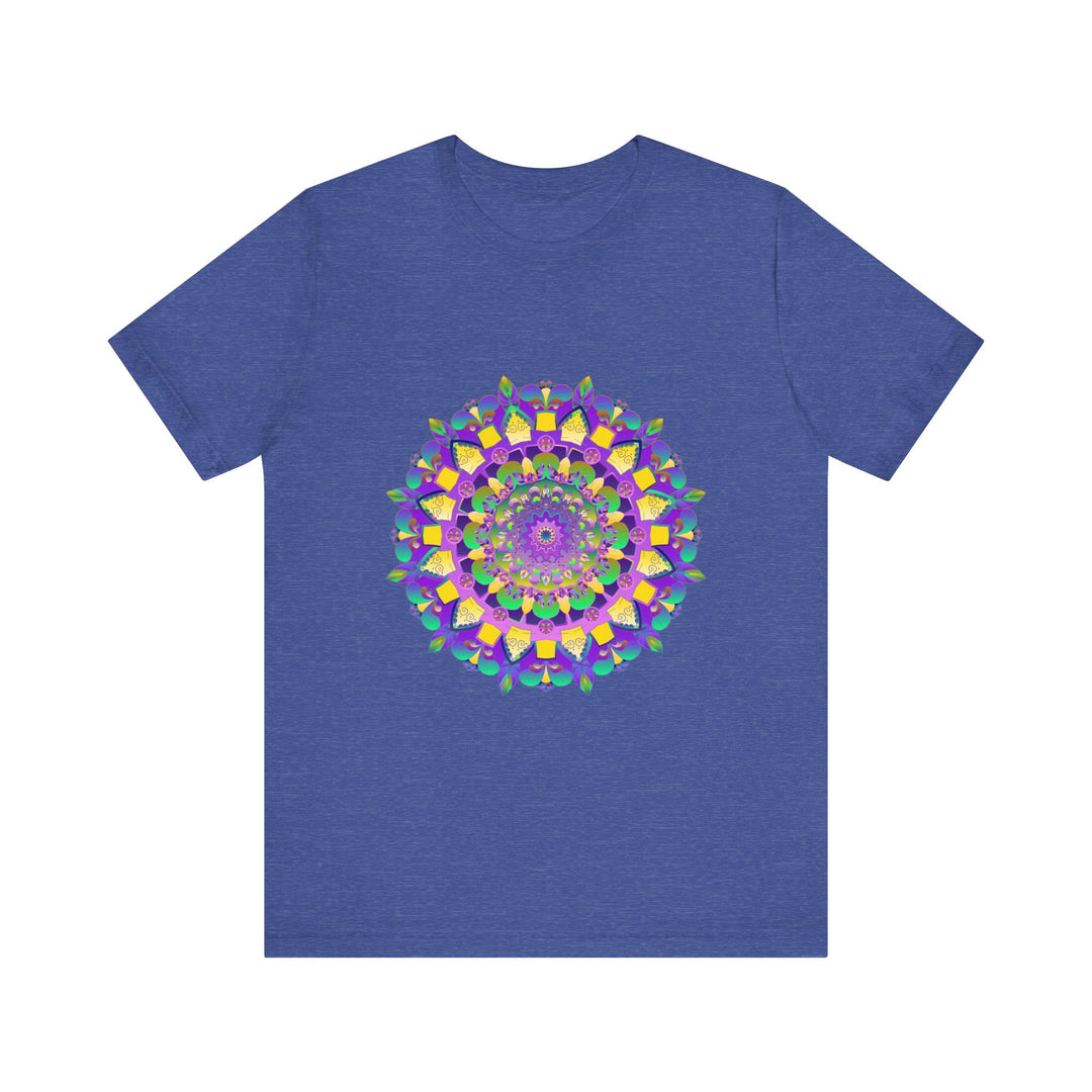 Vibrant Mandala Tee featuring intricate, colorful design promoting Peace & Harmony