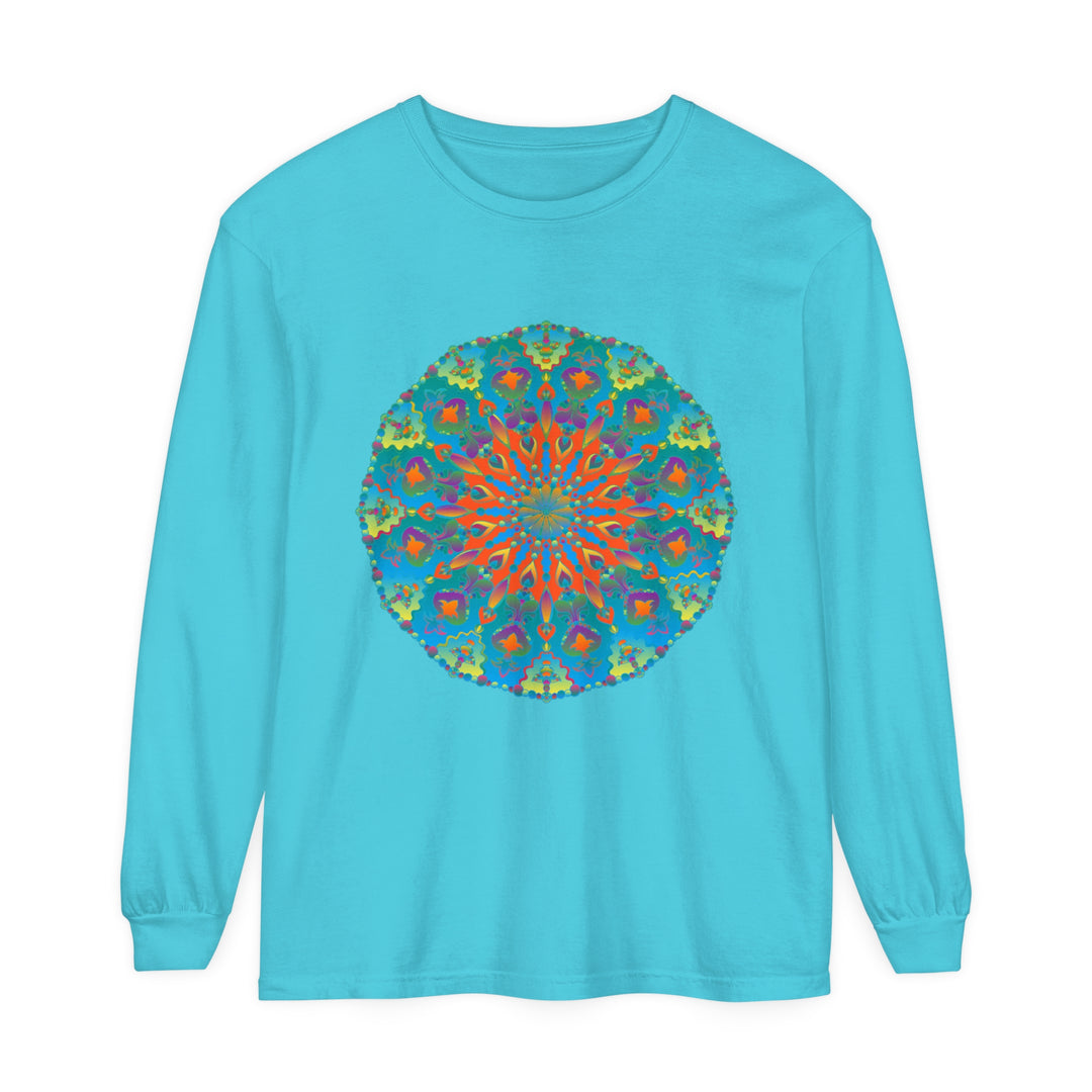 Beautiful and unique rainbow mandala long sleeve t-shirt