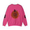 Intricately crafted sweatshirt with striking mandala ghost design