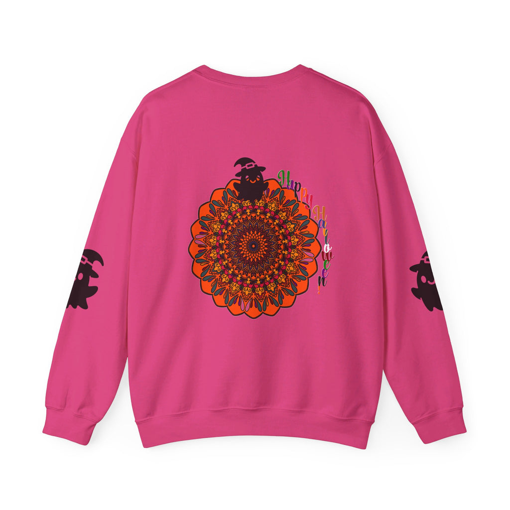 Intricately crafted sweatshirt with striking mandala ghost design