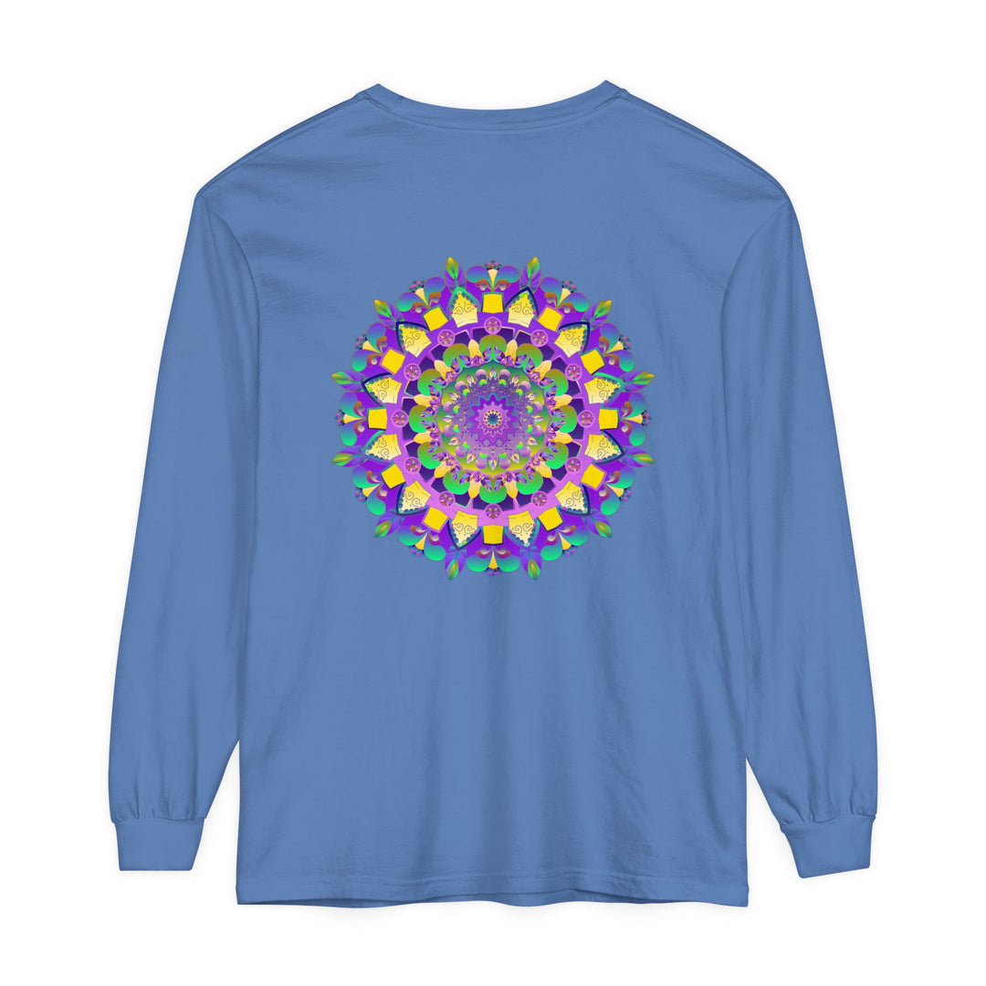 Colorful mandala design long sleeve t-shirt for men and women