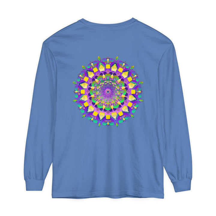 Colorful mandala design long sleeve t-shirt for men and women