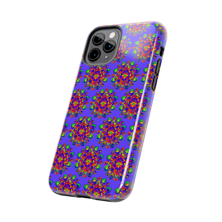 Tiled Hand Drawn Mandala Rainbow Phone Case - Standard alt text 41