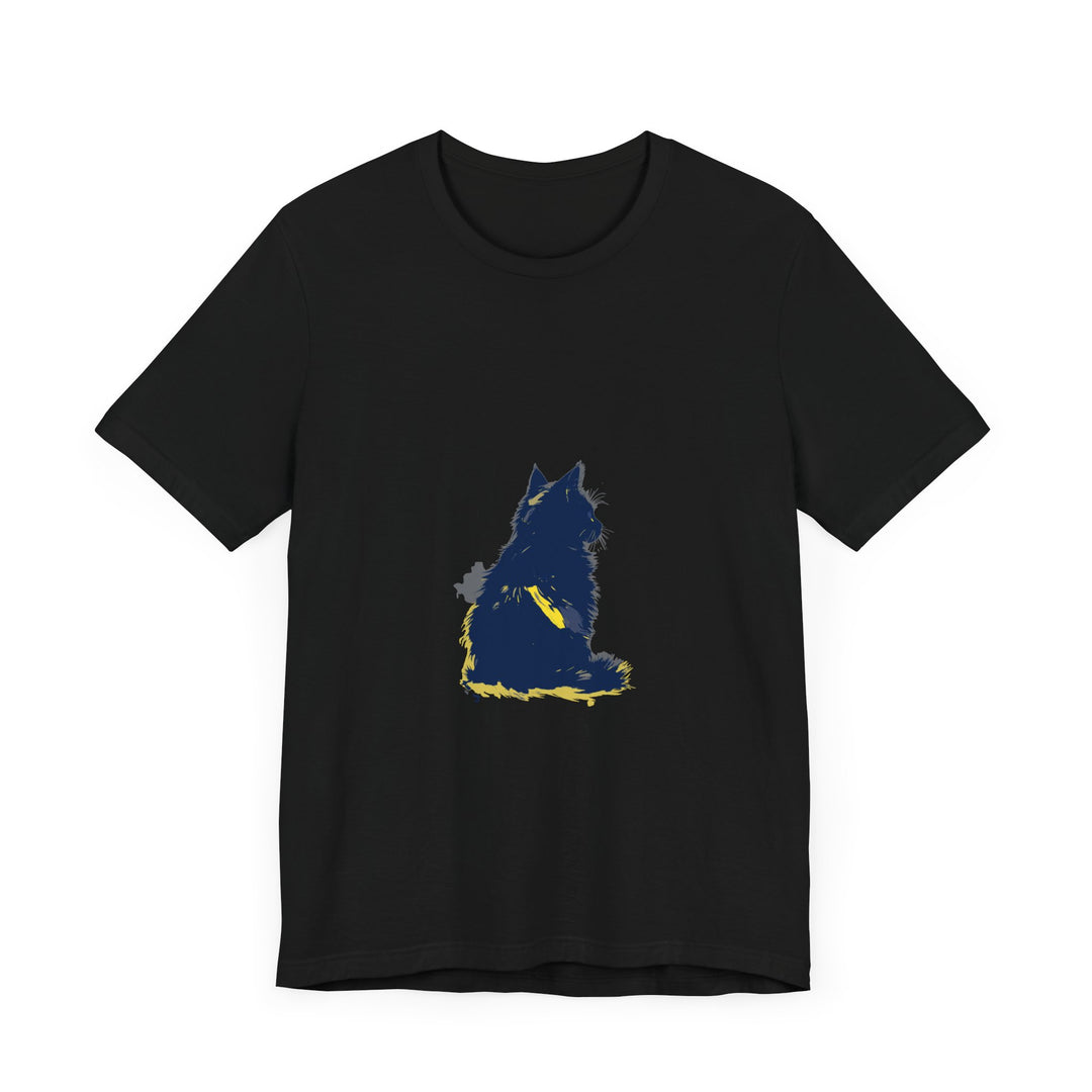 Blue Cat Mystery T-Shirt - Cool Cat Design - Comfy and stylish tee featuring a mysterious blue cat design